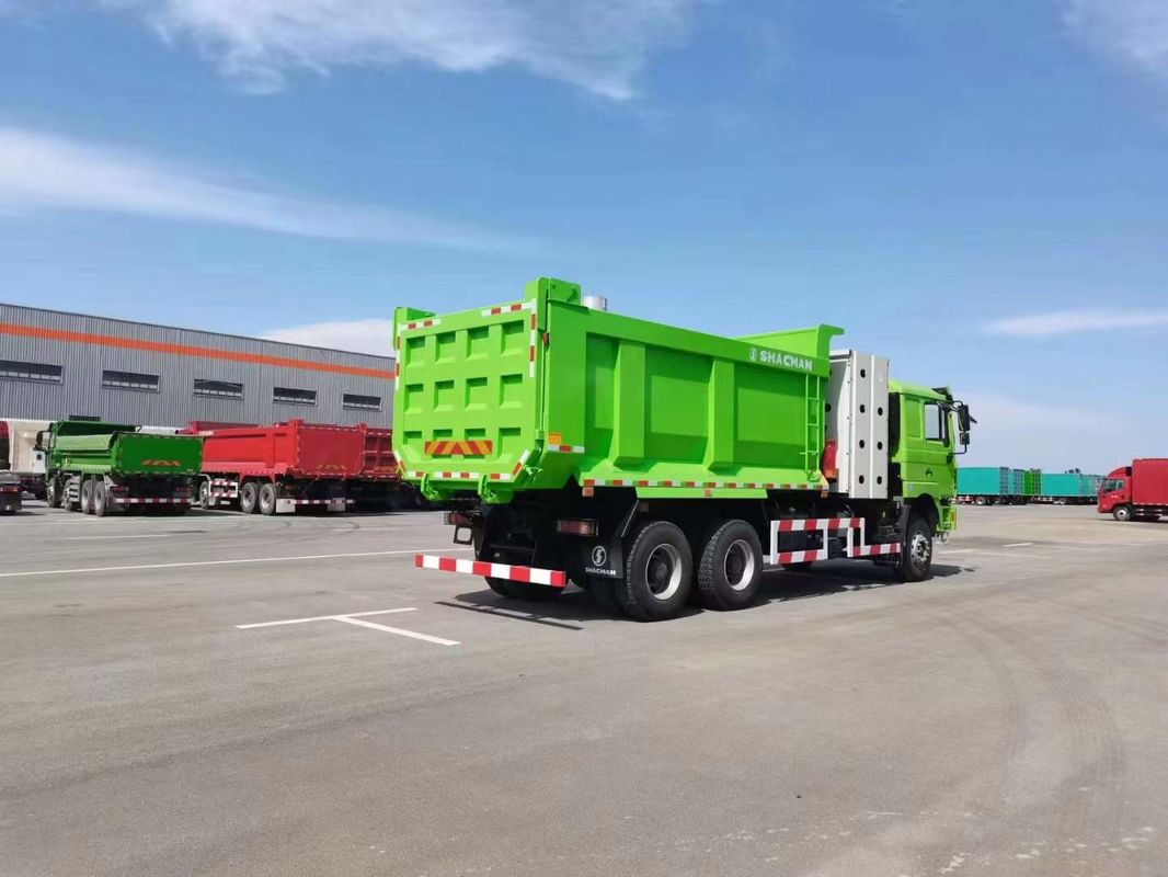 10 바퀴 SHACMAN F3000 CNG 덤프 트럭 6x4 유로 V WEICHAI-430HP 녹색 건설 및 광업에 완벽