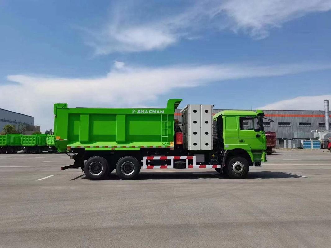 10 바퀴 SHACMAN F3000 CNG 덤프 트럭 6x4 유로 V WEICHAI-430HP 녹색 건설 및 광업에 완벽