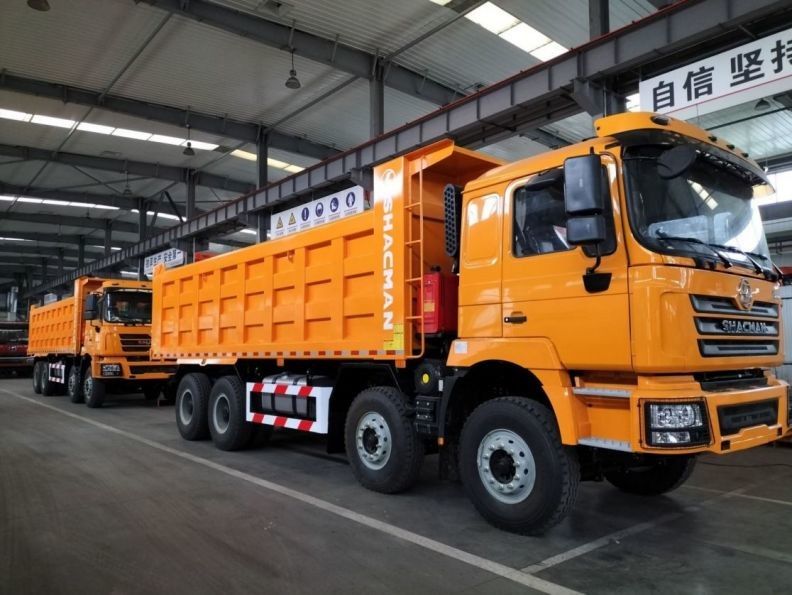 SHACMAN F3000 덤프 트럭 8x4 375hp 유로 V 노란색 티퍼 모델 SX3255DT384