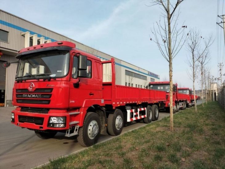 연료 탱크 400L 트럭 트럭 SHACMAN F3000 8x4 트럭 375HP 네온 레드