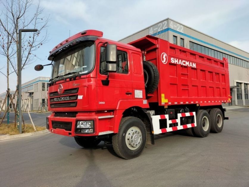 SHACMAN F3000 티퍼 덤프 트럭 6x4 WP10.380hp 유로II 레드 10 타이어 5175mm