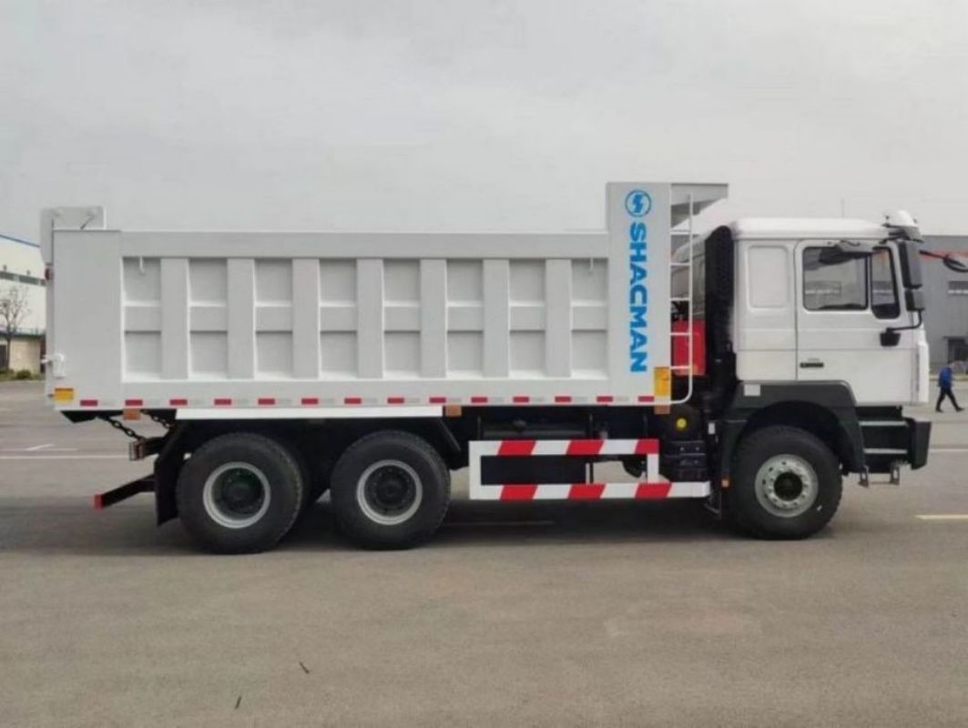 신형 중량 10륜 SHACMAN 덤프 트럭 F3000 6x4 340hp 유로 II 흰색