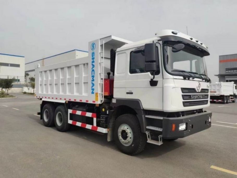 신형 중량 10륜 SHACMAN 덤프 트럭 F3000 6x4 340hp 유로 II 흰색