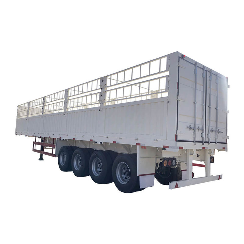 4Axles 높은 울타리 반 트레일러 60톤 13톤 반 트레일러 운송 트럭 Ce