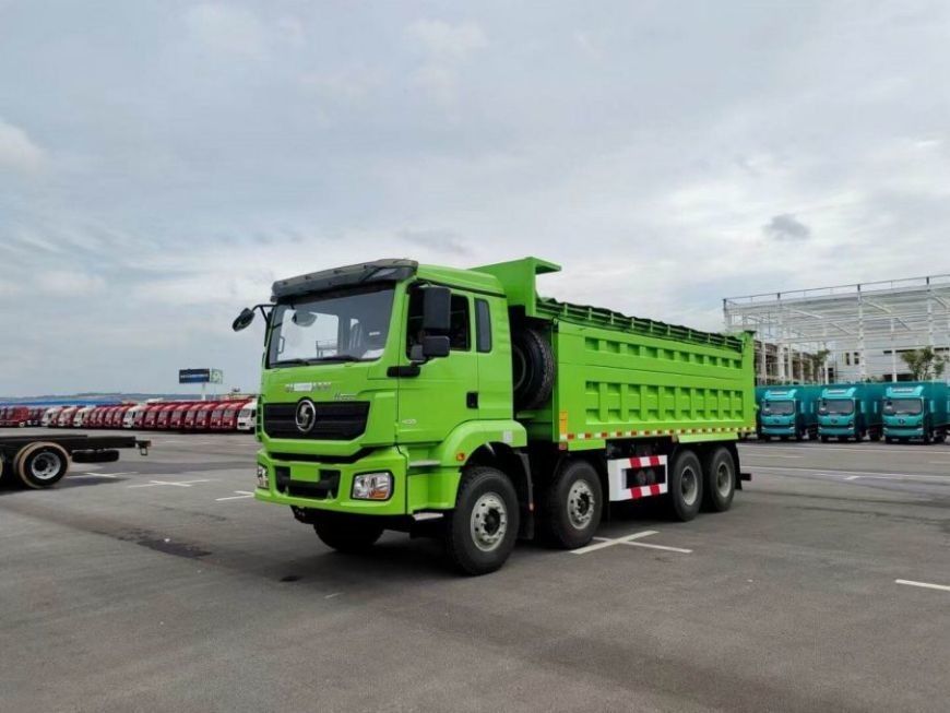 9.5T SHACMAN H3000 덤프 트럭 8x4 430 유로V 녹색 덤퍼 트럭 MAN 축 2 * 16T