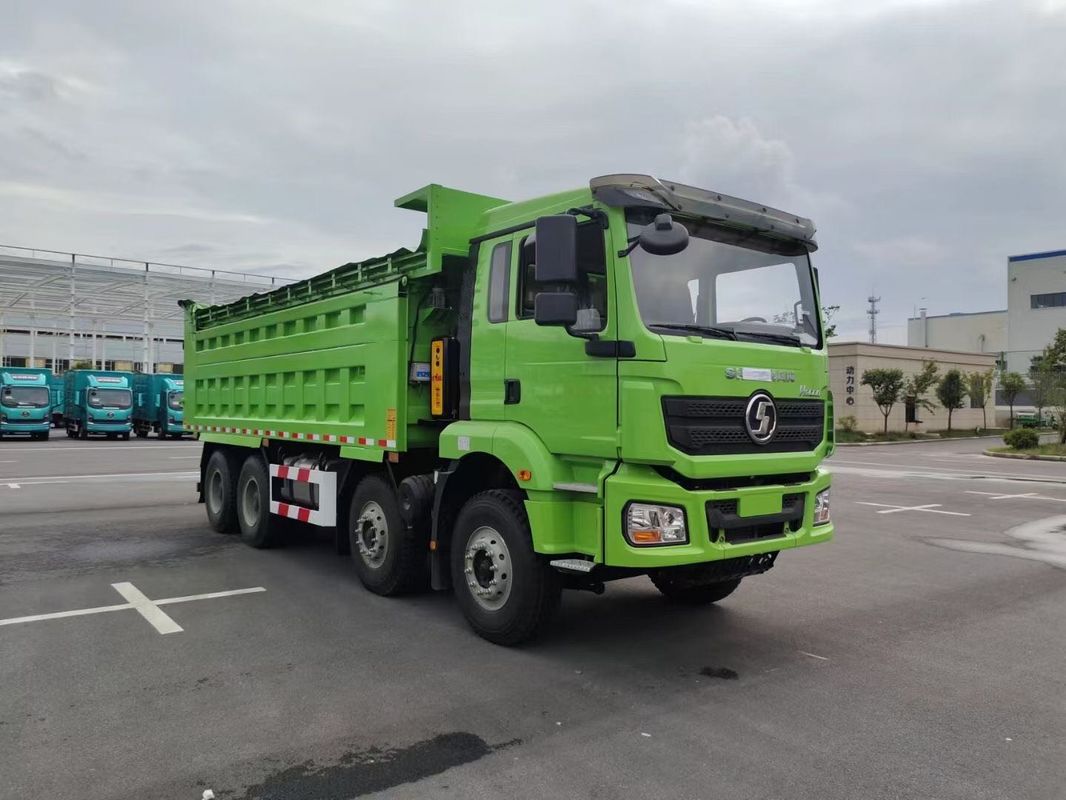 새로운 중량 SHACMAN H3000 덤프 트럭 8x4 375hp 유로V 녹색 12 바퀴 티퍼