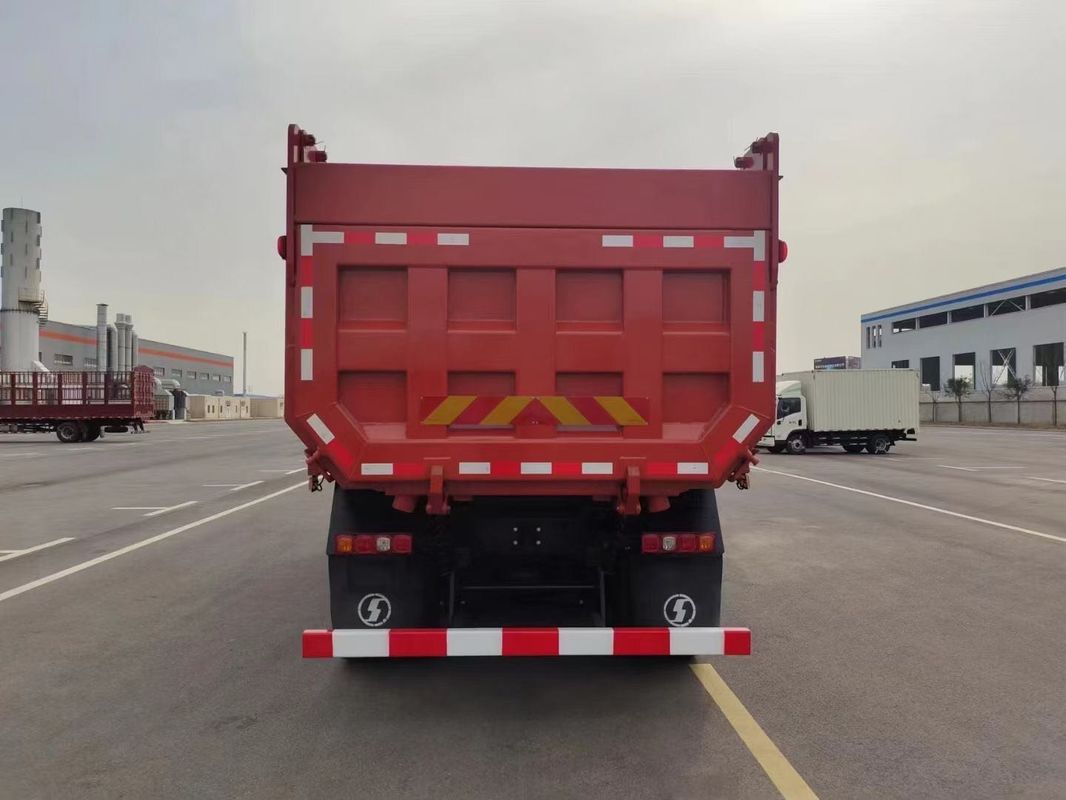 빨간색 SHACMAN 무거운 덤프 트럭 6륜 덤프 트럭 H3000 4x2 300hp 유로 II 3800mm