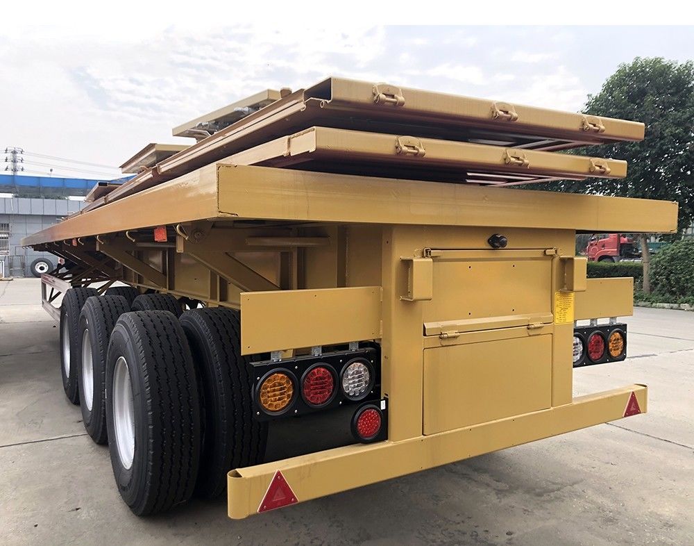 CIMC HUAJUN 3 Axle Side Dump Semi Trailer 60톤의 잠금 바와 함께