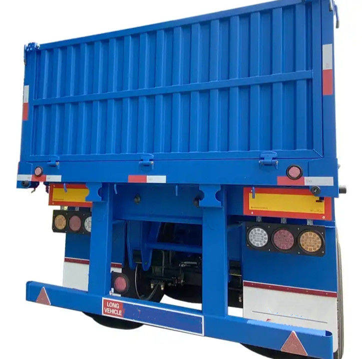 CIMC 4 축 평면 반부차와 1000mm 측면 벽 40Ton 운송 트레일러 트럭