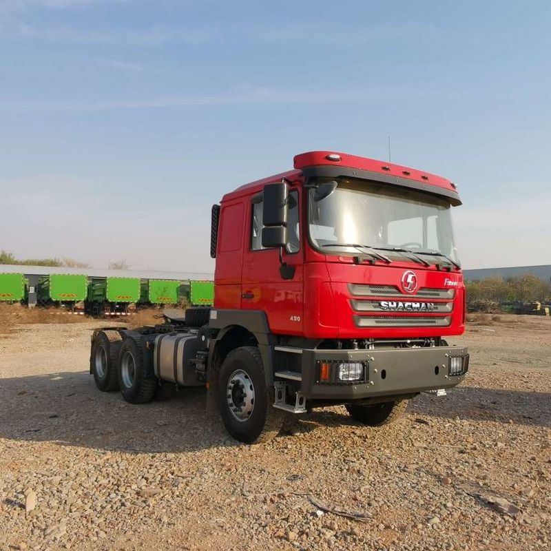 빨간색 SHACMAN F3000 375HP 유로 V 6 휠 트랙터 헤드 4x2 WEICHAI 엔진