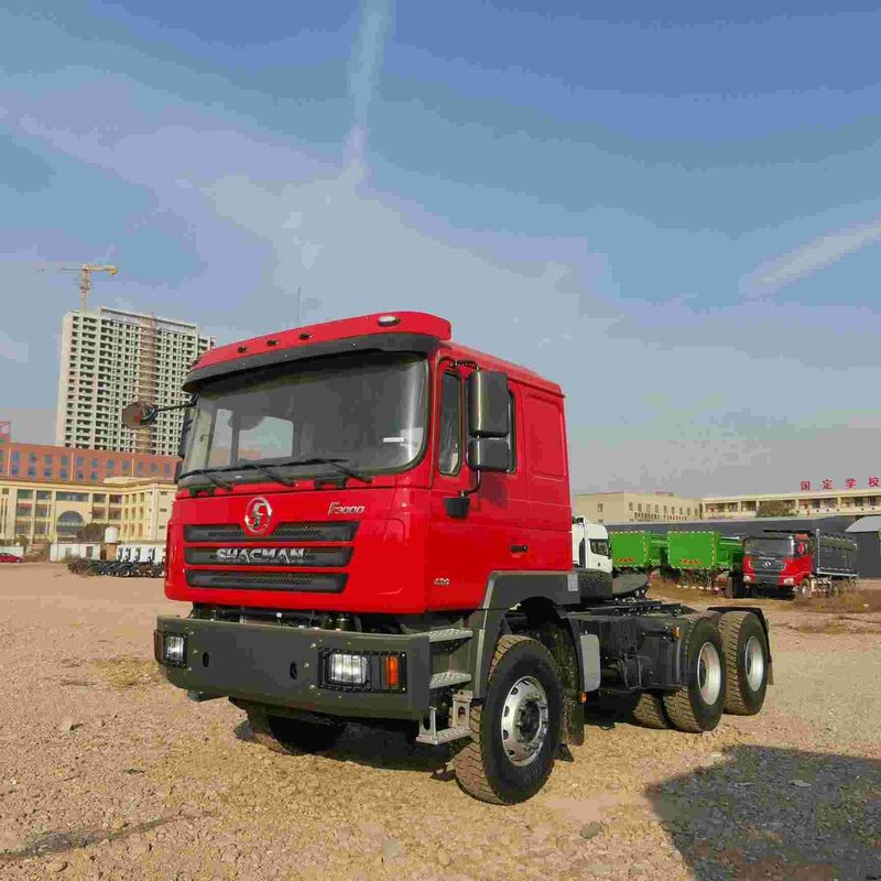빨간색 SHACMAN F3000 375HP 유로 V 6 휠 트랙터 헤드 4x2 WEICHAI 엔진