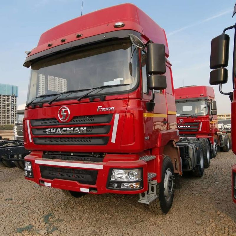 빨간색 SHACMAN F3000 375HP 유로 V 6 휠 트랙터 헤드 4x2 WEICHAI 엔진