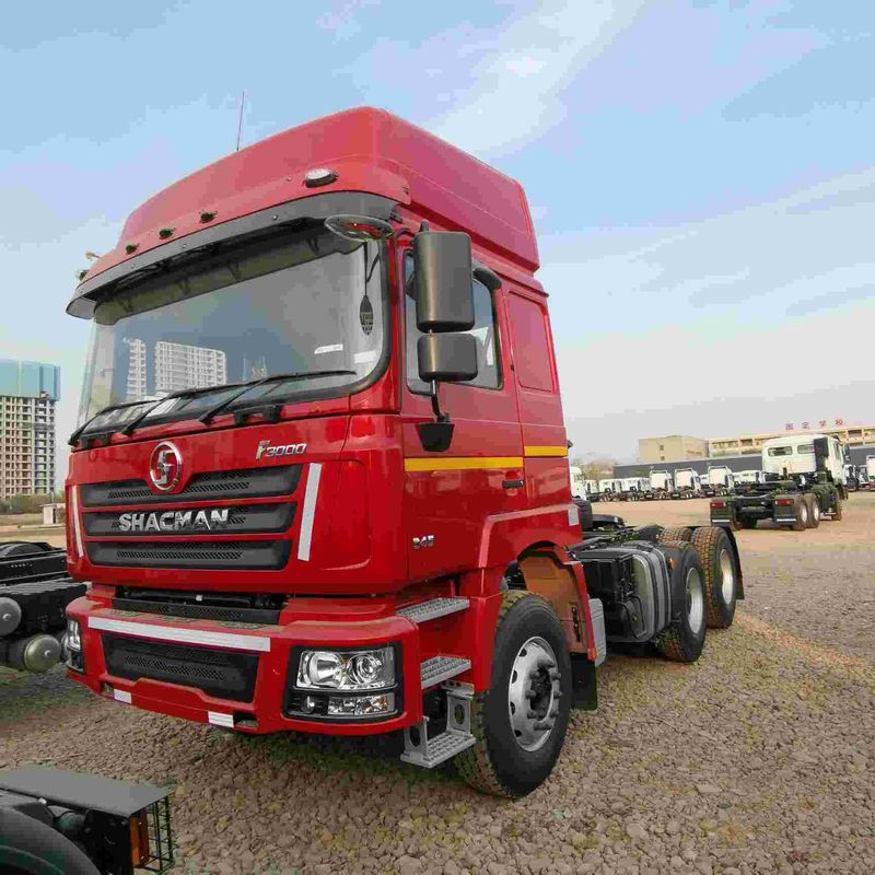 빨간색 SHACMAN F3000 375HP 유로 V 6 휠 트랙터 헤드 4x2 WEICHAI 엔진