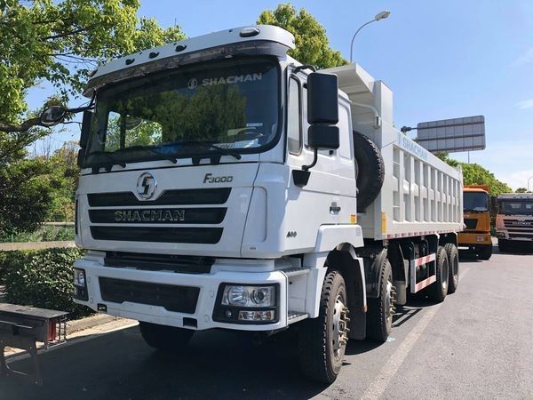 SHACMAN F3000 8x4 380hp 유로V 덤프 트럭 WEICHAI 엔진과 함께 이중 단계 축
