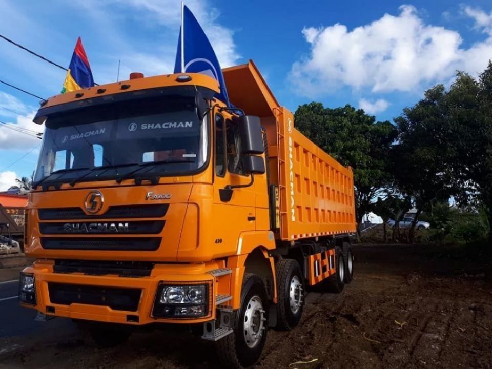 SHACMAN F3000 8x4 380hp 유로V 덤프 트럭 WEICHAI 엔진과 함께 이중 단계 축