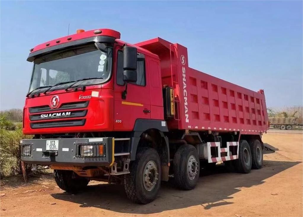 SHACMAN F3000 8x4 380hp 유로V 덤프 트럭 WEICHAI 엔진과 함께 이중 단계 축