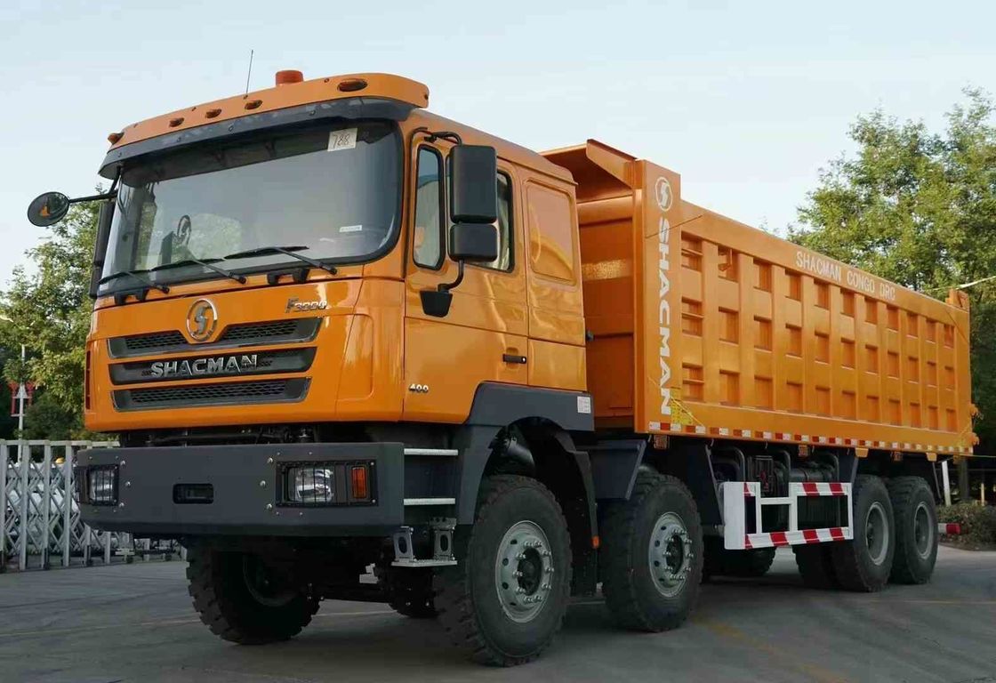 SHACMAN F3000 8x4 380hp 유로V 덤프 트럭 WEICHAI 엔진과 함께 이중 단계 축