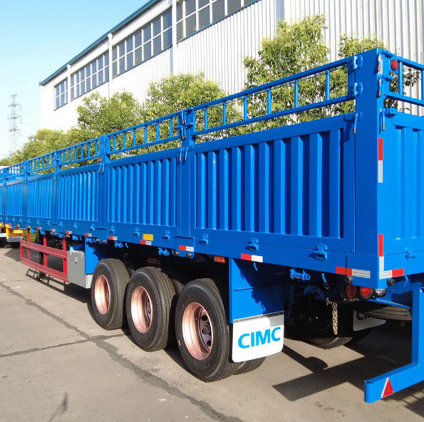 CIMC 3 축 4 축 울타리 화물 반 트레일러 60 80 톤 컨테이너 트위스트 잠금