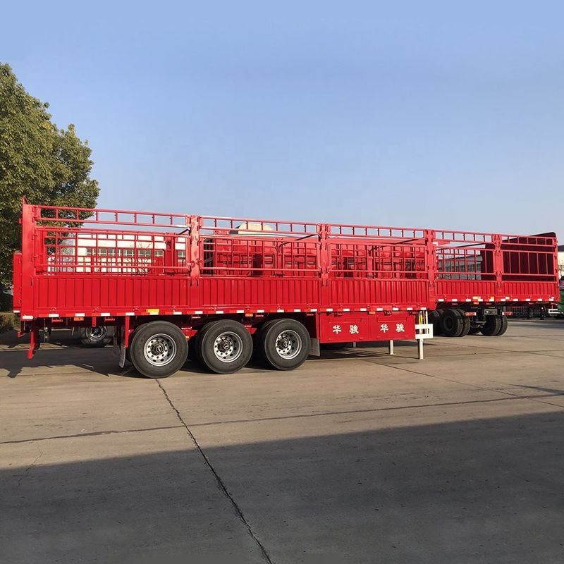 CIMC 3 축 울타리 반 트레일러 컨테이너 트위스트 잠금 SHACMAN 울타리 화물