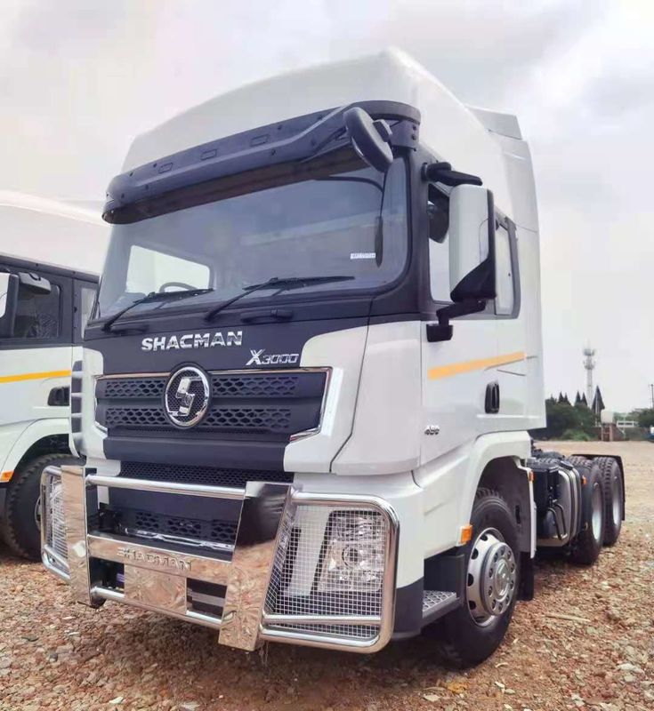 SHACMAN X3000 6x4 트랙터 트럭 유로V 480HP 흰색 트럭 트랙터 헤드, 확장형 하이 루프 캐빈 및 400L 연료 탱크